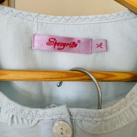 New Shangrila Cotton Pajama Set – Light Blue Embroidered | Size XL 💙 - Picture 10 of 11